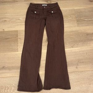 Pacsun brown low rise size 24 flare jeans